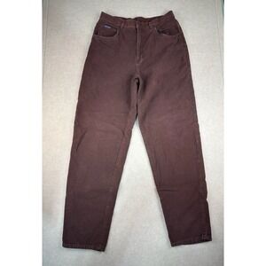 Vintage Lauren Ralph Lauren Women's 12 Brown Corduroy Straight Pants Taiwan Made